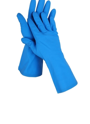Nitrilo resistente de Mil Household Task Gloves Blue das luvas 15 do solvente do nitrilo da cozinha