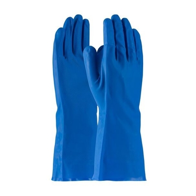 Nitrilo resistente de 15 luvas do produto químico de agregado familiar de Mil Xxl Blue Nitrile Gloves