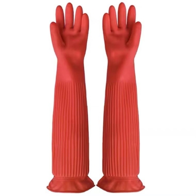 Luva longa extra da limpeza da cozinha 120G/Pair das luvas 45CM do látex do punho do XL