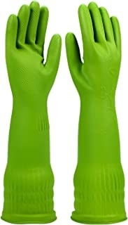 Luva longa extra da limpeza da cozinha 120G/Pair das luvas 45CM do látex do punho do XL