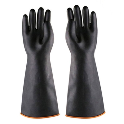 As luvas de borracha resistentes da mão do engrossamento 45CM reuniram luvas de borracha longas extra