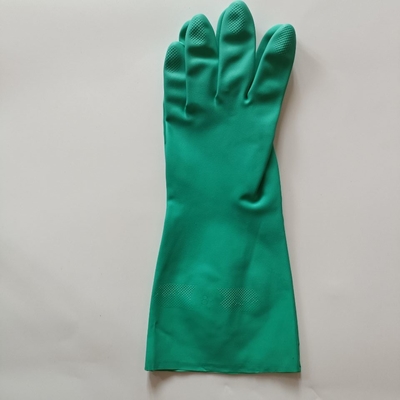 O uso do trabalho de 18 Mil Chemical Gloves Nitrile Industrial reuniu-se alinhando a luva do nitrilo