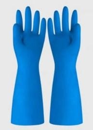 Luvas industriais 15 resistentes solventes Mil Blue Household Task Use do nitrilo de 33CM
