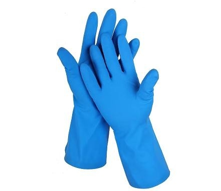 18 luvas do nitrilo de Mil Gloves Blue Nitrile Kitchen 330mm para o uso químico