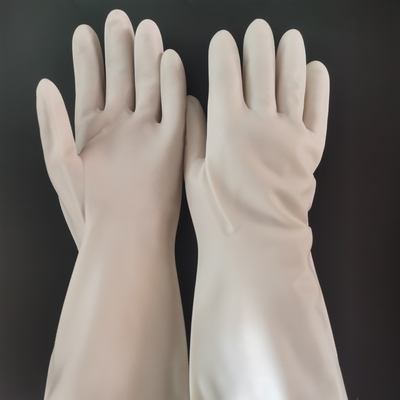 13 luvas resistentes solventes do nitrilo de Mil Nitrile Dish Gloves Home 320MM