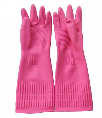 látex de limpeza do escapamento 38CM das luvas da cozinha 100G/Pair o anti alinhou luvas