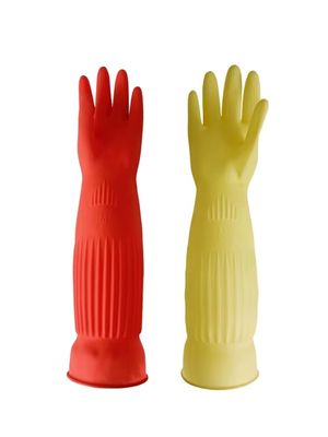 Trabalho industrial Luvas de limpeza extra longas Resistentes a produtos químicos Fácil de limpar Luvas de proteção duráveis para tarefas pesadas