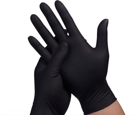 Luvas nitrílicas descartáveis de 9 polegadas Luvas flexíveis resistentes ao óleo concebidas para trabalhos médicos e industriais pesados