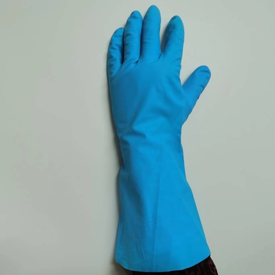 Luva azul de Mil UnFlocked Lining Chemical Nitrile das luvas 11 do nitrilo do Xl da resistência de óleo