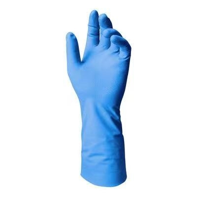 Nitrilo azul 8 impermeáveis Mil Nitrile Gloves Chemical Protection das luvas industriais