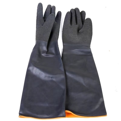 Enrugue o alinhamento reunido 55Cm de borracha resistente de borracha das luvas industriais