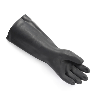 25 luvas de borracha do neopreno da resistência de rasgo de Mil Chemical Neoprene Gloves 330mm