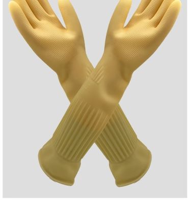 Luvas de Látex Descartáveis com Punho Extra Longo e Tamanho Pequeno, Impermeáveis