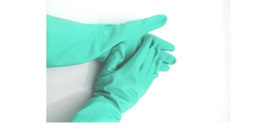 Unflocked Lining Green Nitrile Hand Glove Disposable Protective Gloves Suitable for Food Processing Cleaning and Medical