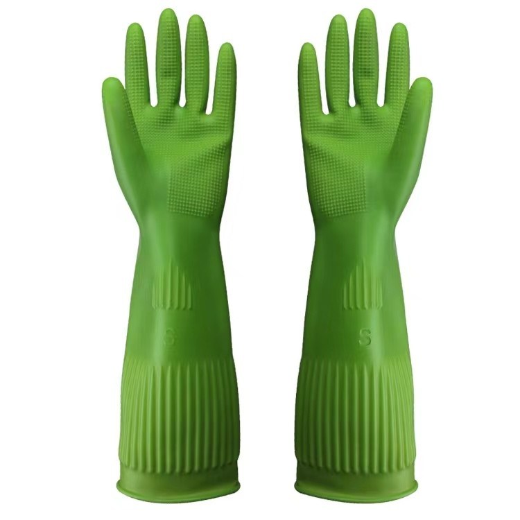 Trabalho industrial Luvas de limpeza extra longas Resistentes a produtos químicos Fácil de limpar Luvas de proteção duráveis para tarefas pesadas